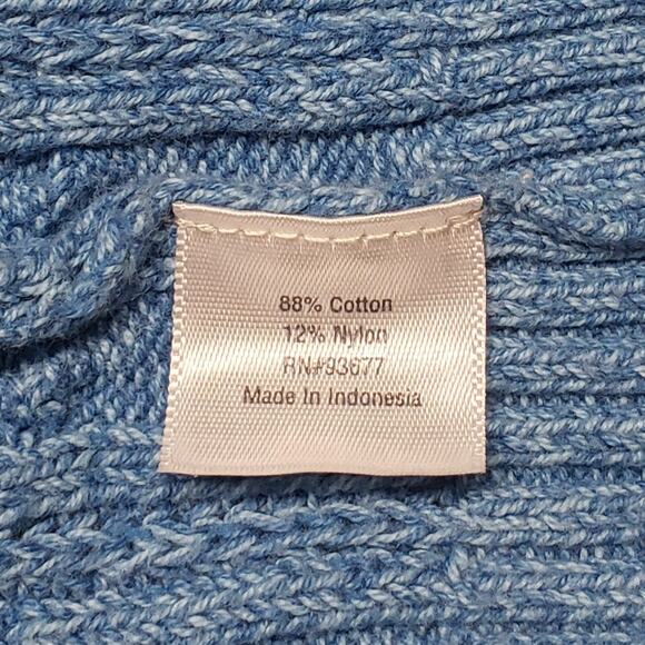 St. John’s Bay Light Blue Cable Knit Sweater – Women’s XL, Cotton Blend Pullover - Picture 9 of 10